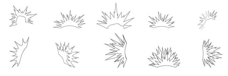 impact effect cartoon comic effect with dust and smoke