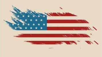 grunge texture background with american flag vector