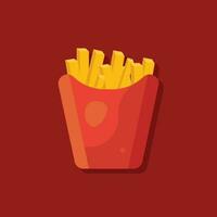 vector de ilustración de papas fritas