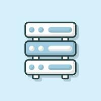 Database business and finance minimal flat icon vector