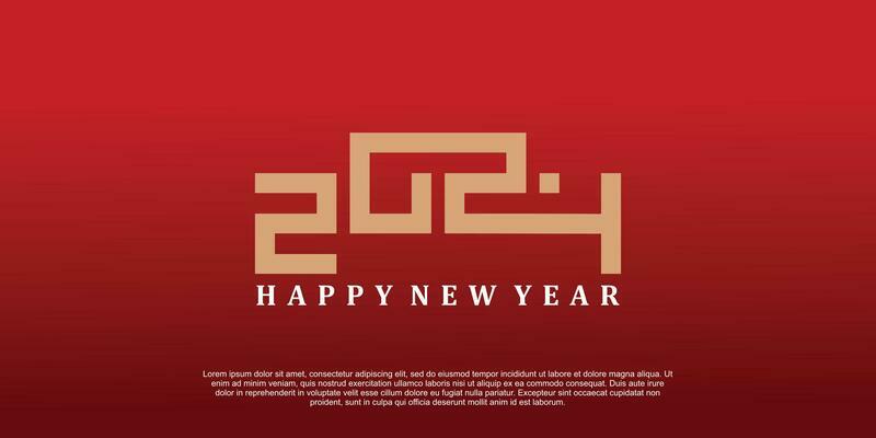 2024 happy new year logo design