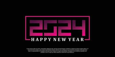 2024 happy new year logo design vector