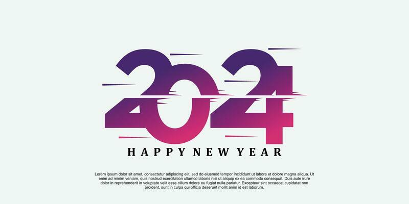 2024 happy new year logo design