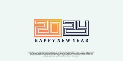 2024 happy new year logo design vector