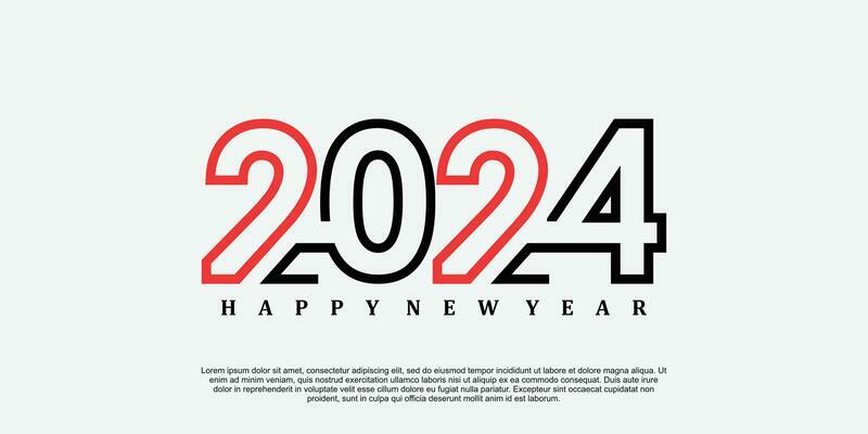 2024 happy new year logo design