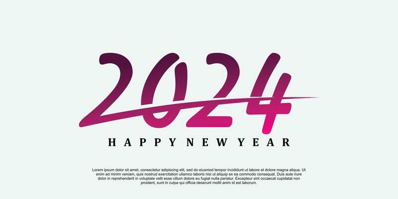 2024 happy new year logo design