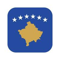 Kosovo flag simple illustration for independence day or election vector