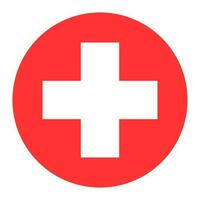 Simple Illustration of medical cross. Isolated flat icon vector