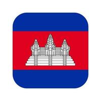 Cambodia flag simple illustration for independence day or election vector