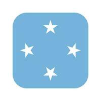 Federated States of Micronesia flag simple illustration for independence day or election vector
