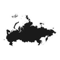 Highly detailed Russian Federation map with borders isolated on background vector