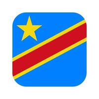 Democratic Republic of the Congo flag simple illustration for independence day or election vector