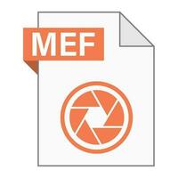 Modern flat design of MEF file icon for web vector