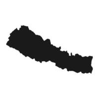 Highly detailed Nepal map with borders isolated on background vector