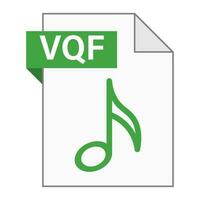 Modern flat design of VQF file icon for web vector