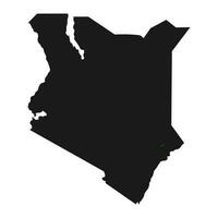 Mapa de Kenia muy detallado con bordes aislados en segundo plano. vector