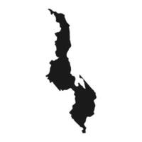 Highly detailed Malawi map with borders isolated on background vector