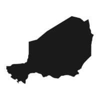 Mapa de Níger muy detallado con bordes aislados en segundo plano. vector