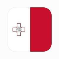 Malta flag simple illustration for independence day or election vector