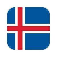 ilustración simple de la bandera de islandia para el día de la independencia o las elecciones vector