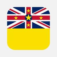 ilustración simple de la bandera de niue para el día de la independencia o las elecciones vector