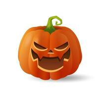 Halloween scary orange pumpkin Holiday cartoon concept vector