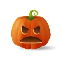 Halloween scary orange pumpkin Holiday cartoon concept vector