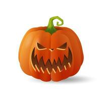 Halloween scary orange pumpkin Holiday cartoon concept vector