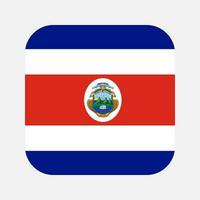 Costa Rica flag simple illustration for independence day or election vector