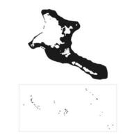 Highly detailed Kiribati map with Christmas Island and borders isolated on background vector