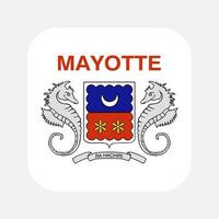 Mayotte flag simple illustration for independence day or election vector