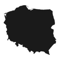 Highly detailed Poland map with borders isolated on background vector