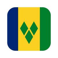 Saint Vincent and the Grenadines flag simple illustration for independence day or election vector