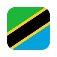 Tanzania flag simple illustration for independence day or election vector