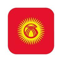 Kyrgyzstan flag simple illustration for independence day or election vector