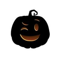 Víspera de Todos los Santos de miedo calabaza fiesta dibujos animados concepto vector