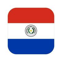 Ilustración simple de la bandera de Paraguay para el día de la independencia o las elecciones vector