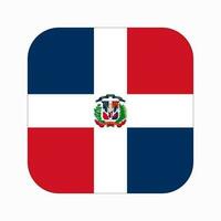 Dominican Republic flag simple illustration for independence day or election vector