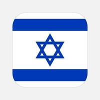 Israel flag simple illustration for independence day or election vector