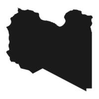 Highly detailed Libya map with borders isolated on background vector