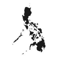 Mapa de Filipinas muy detallado con bordes aislados en segundo plano. vector