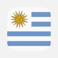 Uruguay flag simple illustration for independence day or election vector