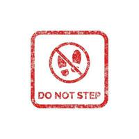 Do not step packaging mark icon symbol vector