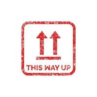 This way up packaging mark icon symbol vector
