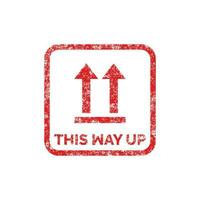 This way up packaging mark icon symbol vector