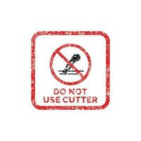 Do not use cutter packaging mark icon symbol vector