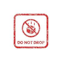 Do not drop packaging mark icon symbol vector