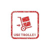 Use trolley packaging mark icon symbol vector