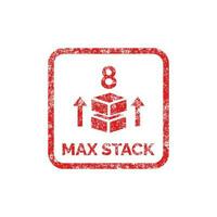 Max stack packaging mark icon symbol vector