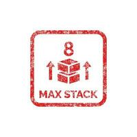 Max stack packaging mark icon symbol vector